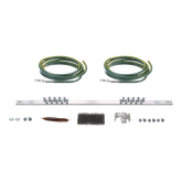 Kit de Puesta a Tierra con dos Jumpers 6 AWG y Barra de Conexiones de 20 Orificios, para Rack de 19in